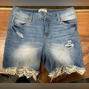 Mudd brand shorts with lace accent
